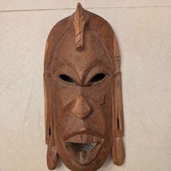 Vintage Hand Carved Wood Mask