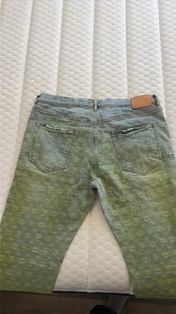 Purple Brand Monogram Jeans  Men’s Monogram Jacquard Jeans – Green/Blue Vintage Wash
