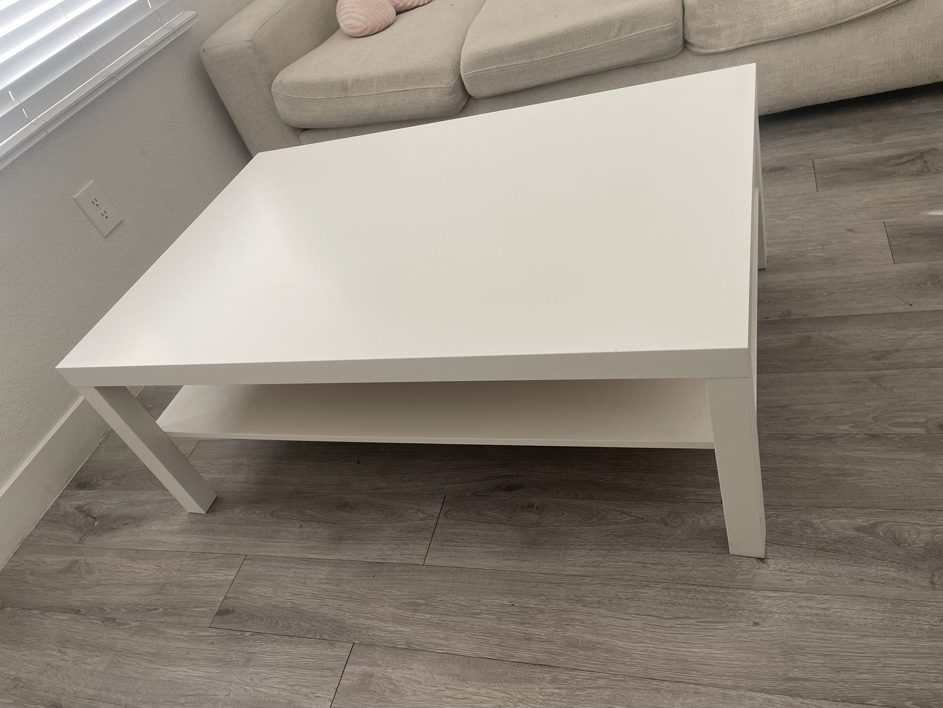 White coffee table