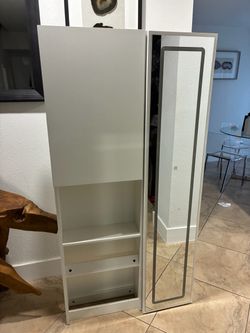 White Dresser with LED Mirror
