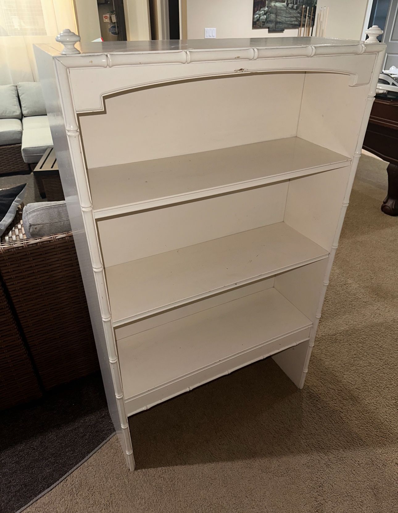 Vintage Antique Late 20th Century Bookcase Bookshelf Shoe Organizer Thomasville Furniture Solid Wood