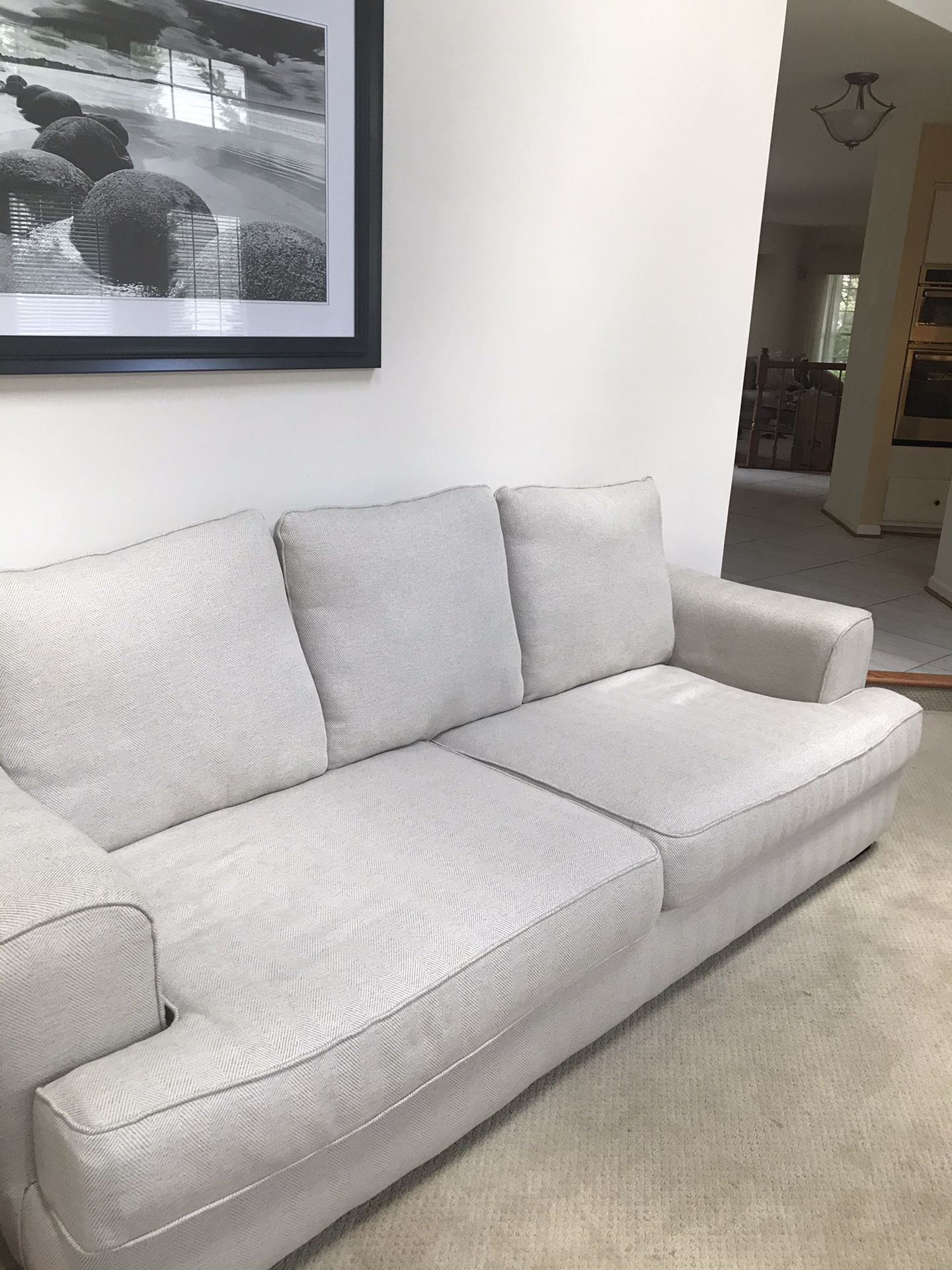 Sofa with large I am chair excellent condition six months old