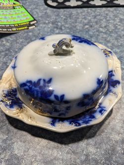 1870s Argyle Pattern By Grindly Butter Dish