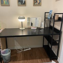 Black Desk, 2 1/2 Feet Tall, 4 1/2 Feet Wide