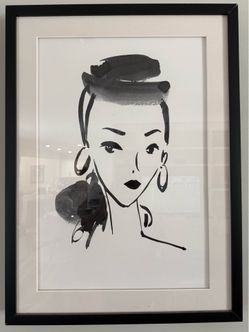 Pair of Guseul Park "Vintage Barbie" Glass Framed Art Prints (2 Pieces)