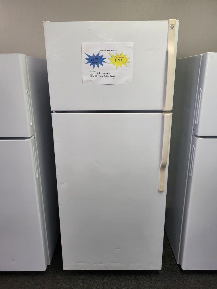 🦇Wicked Good Sales! GE 18cuft Fridge-Warranty Included