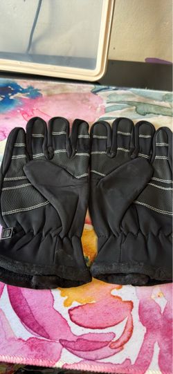 Black Winter Snow Gloves