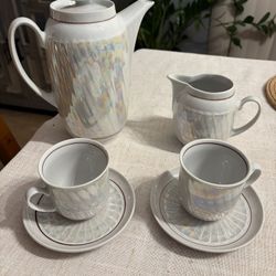 Russian Tea Set (set Of 6) Iridescent Mother Of Pearl