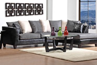 Grey and black sectional! Other couch and Loveseat saves here