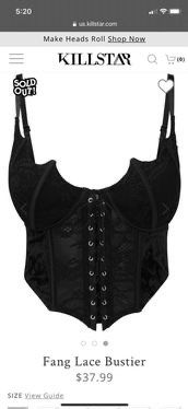 Killstar Fang Lace Bustier (XXL)