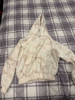 GARAGE XXS Cream Leaf Print Pullover Hoodie