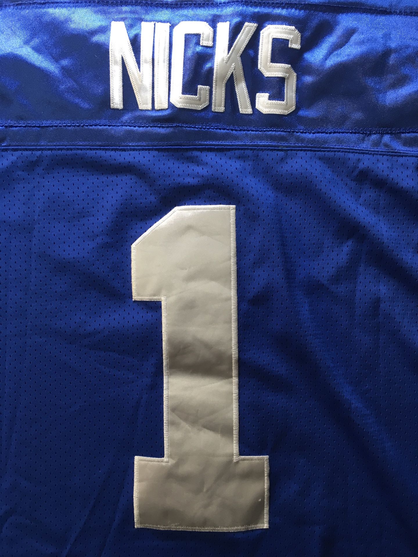 NFL Reebok Size 50 New York Giants Hakeem Nicks #1 Football Jersey RARE stitched. Condition is pre-owned. No apparent rips, tears, stains. 2009 NFL