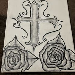 Cross XL Canvass Drawing (Self Made)