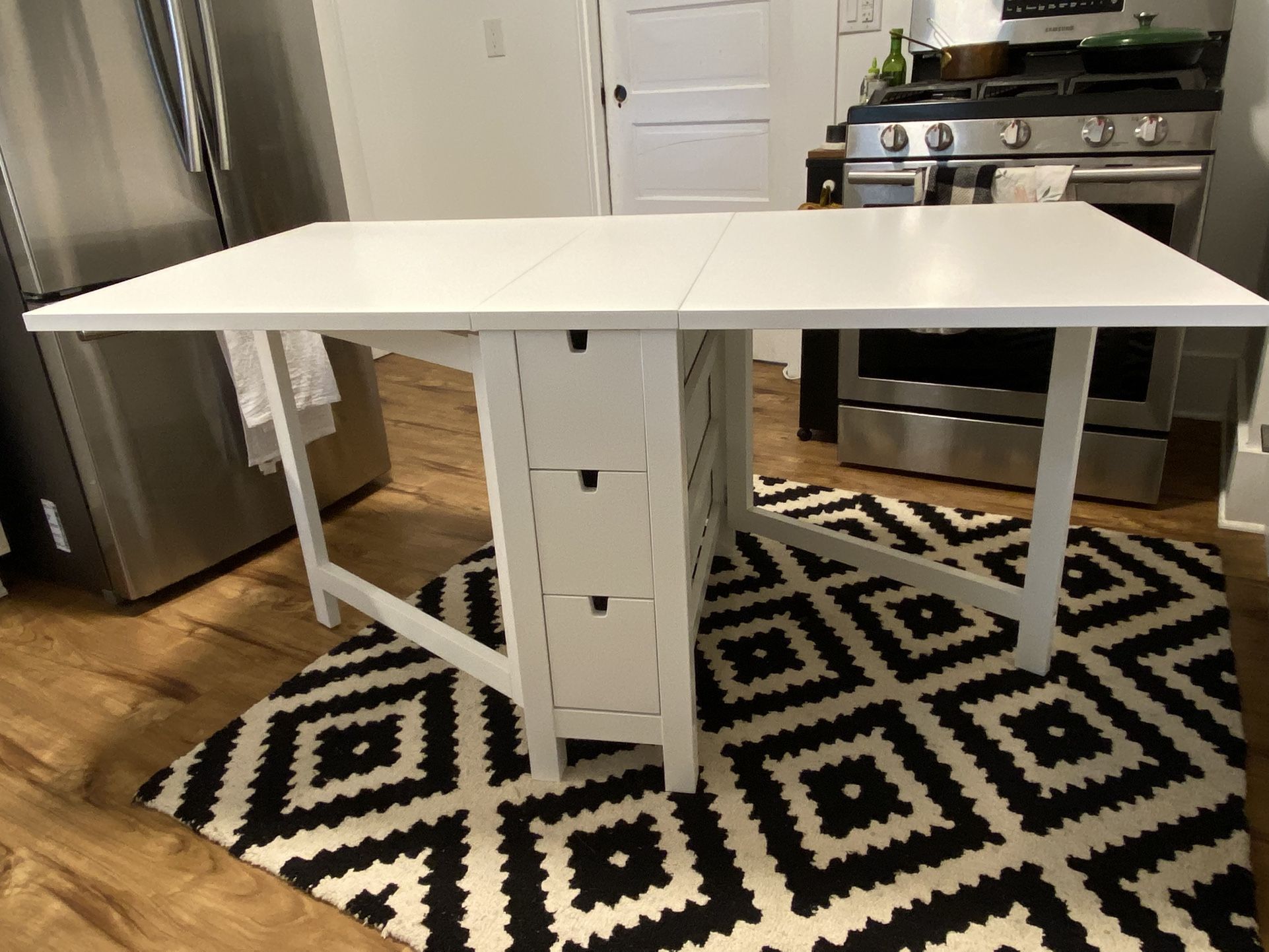 IKEA NORDEN GATELEG COLLAPSABLE WHITE TABLE  