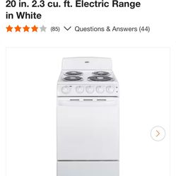 Summit Appliance 20 in. 2.3 cu. ft. Electric Range in White