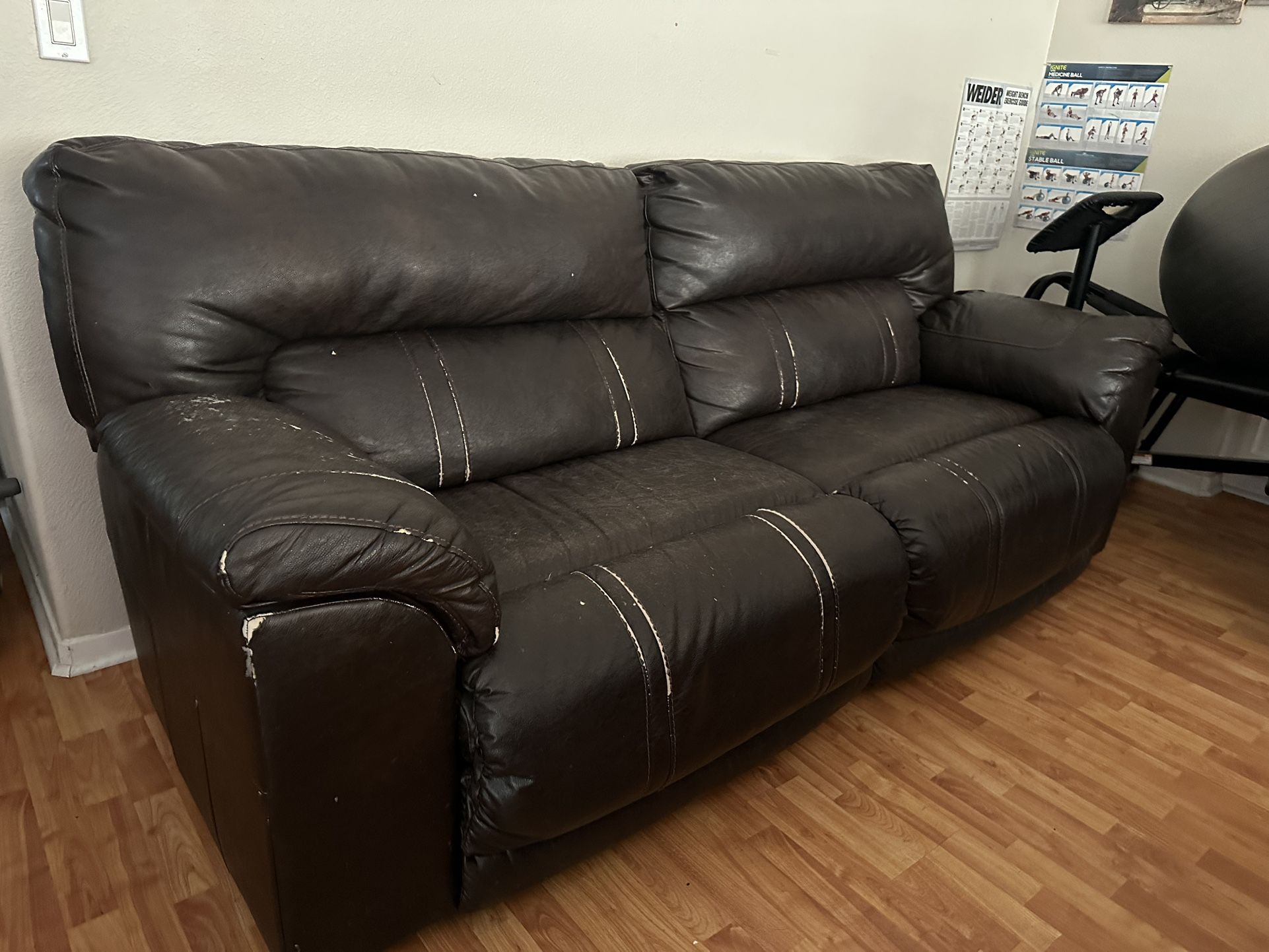 FREE Dark Brown Couch Recliner