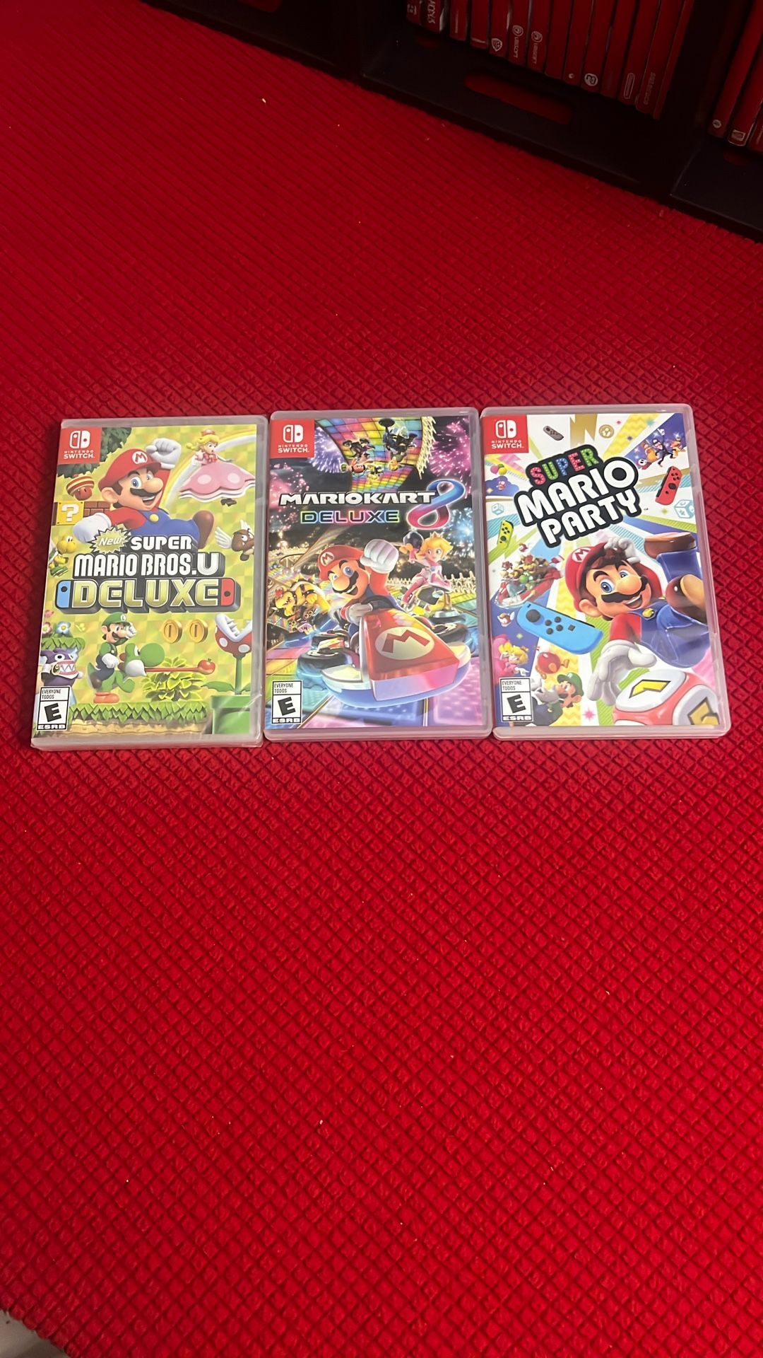 Nintendo Switch Games. Super Mario Bros U, Mario Kart, Super Mario Party
