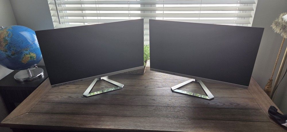 Set Of (2) Two/Dual 27" Monitors (ViewSonic)