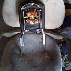 Harley Davidson Sissy Bar And Leather Saddlebags