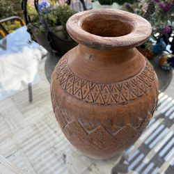 Rustic C Sig Terracotta Colored Pot