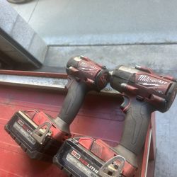 Milwaukee 1/2 Impact And 3/8 Impact 