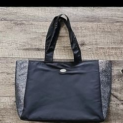 COACH Fragrance Tote Bag Black & Silver Shimmer Glitter