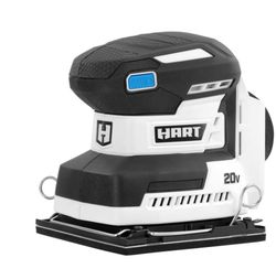 HART 20-Volt Cordless 1/4 Sheet Sander and Dust Bag (Battery Not Included) New Condition