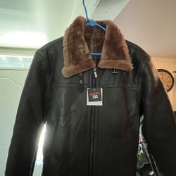 Mens 100% Real Shearling Coat