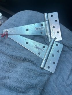 8inch T hinges Foxchase 20.00 total 4 zinc plated
