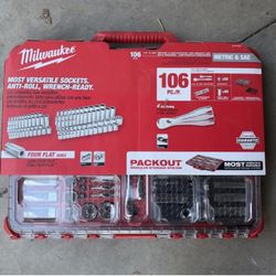 Milwaukee 106-Piece Metric & SAE Ratchet and Socket Set