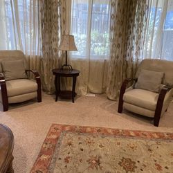 Beautiful Leather Recliners Set