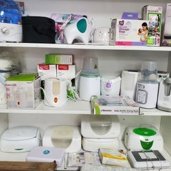 Baby Bottle Warmer,  Wipe Warmer,  Bottles,  & Diapers 