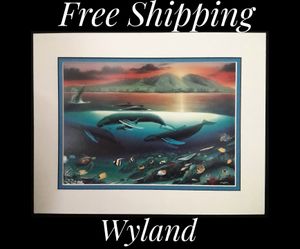 Wyland, 11" x 14" Fine Art Calender Print. Mounted on Acid Free Foam Core. Double Matted on Acid Free Matt Board