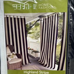 Blue Striped Curtains