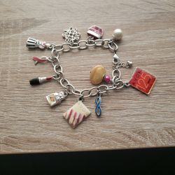 Avon 125th Anniversary Charm Colorful Enamel Bracelet