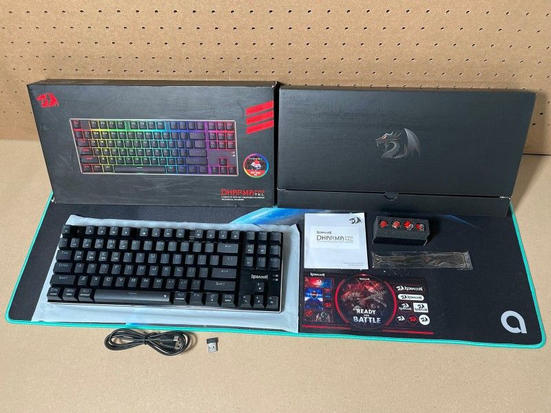 New Redragon K660RGB-PRO (K556 TKL) Wireless Gaming Keyboard, 80% 87 Keys BT/2.4Ghz Tri-Mode Aluminum Mechanical Keyboard w/Mac Function Keys, Hot-Swa