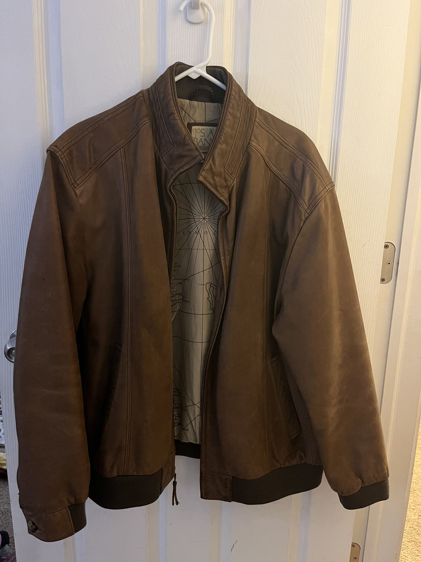 Men’s Leather Bomber Jacket
