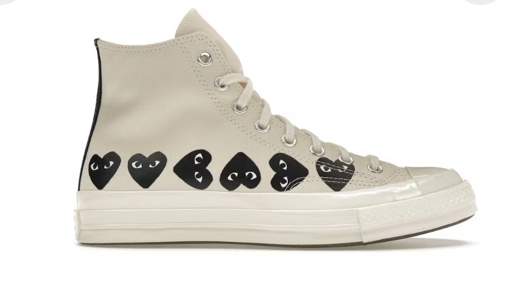 NEW 2023 CONVERSE CHUCK 70 HIGH “Beige Comme Des Garcons Play” Sz10