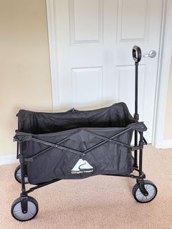 Ozark Trail Folding Utility Wagon Cart Collapsible Outdoor Camping Beach Black