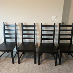 4 Wooden Dining Chairs