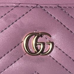 Dusty rose Gucci GG Quilted Marmont Card holder