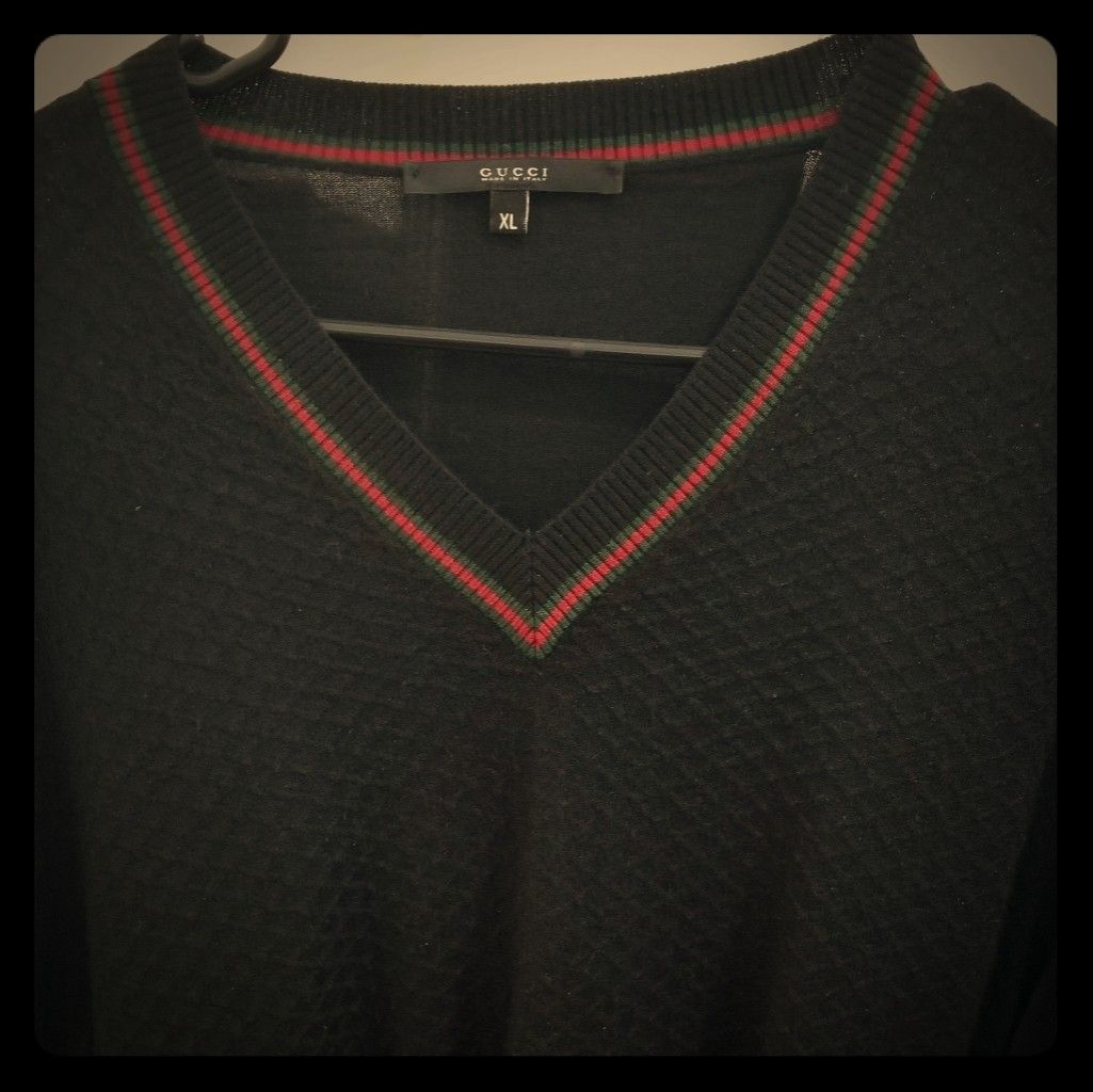 GUCCI Authentic Diamante` V-neck sweater