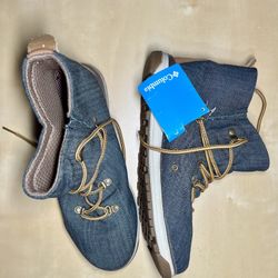 Vintage Columbia Boots – US Size 9, Denim Fabric