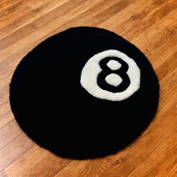 Magic 8 Ball Handmade Rug / Wall Hang Four Square Feet 