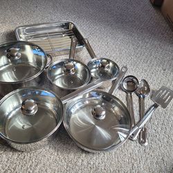 New stainless steel cookware set