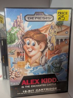 Sega Genesis Alex Kidd In The Enchanted Castle 16 Bit Video Game Cartridge Box