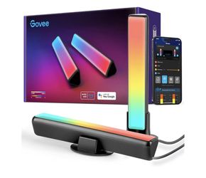 Govee Smart LED Light Bars, Work with Alexa and Google Assistant, RGBICWW WiFi TV Backlights with Scene and Music Modes for Gaming, Pictures, PC, Room