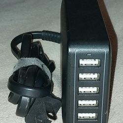 RAVPower 60W 12A 6.USB Port Desktop Laptop Charger Model: RP-PC028 Extension