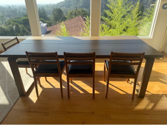 Dining table and chairs