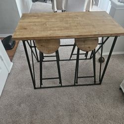 Wooden Table With 4 Chairs